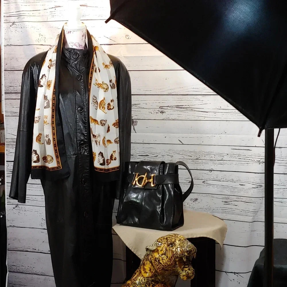 Pelle genuine leather Duster coat